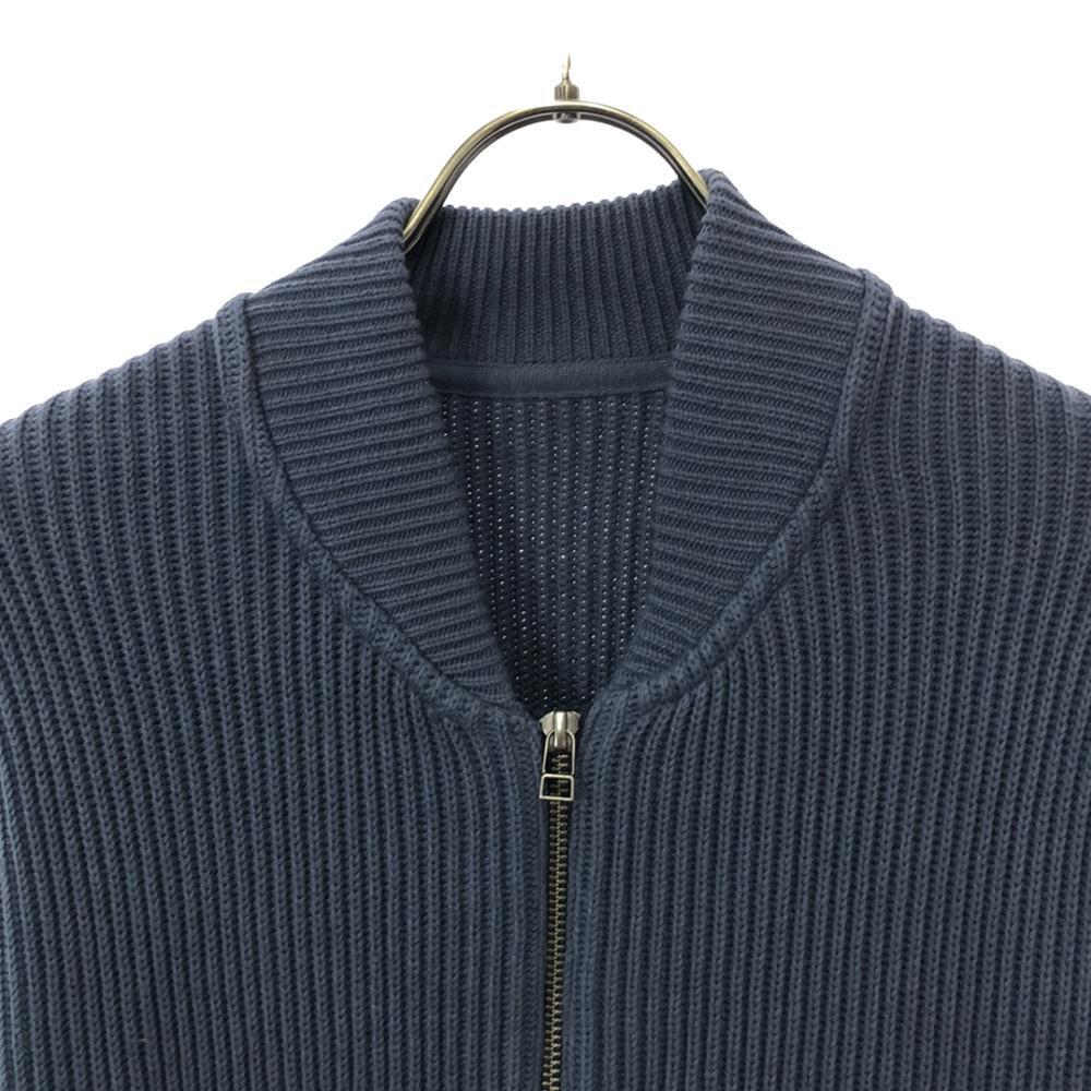 Crepuscule Made In Japan Long Sleeve Cotton Knit Jacket 1 Blue Sweater Men's Used