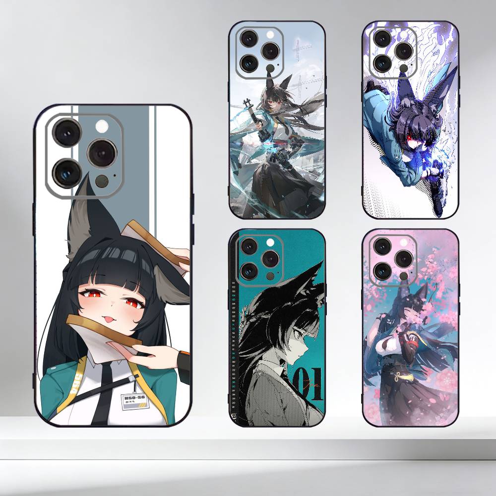 Zenless Zone Zero Miyabi Hoshimi Phone Case For iPhone 17,16,15,14,13,12,11 Plus,Pro Max,XS,Soft Silicone Black Cover