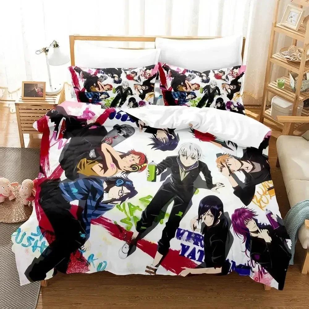 K Project Mikoto Suoh No Blood! No Bone! No Ash! Printed Bed Set Duvet Cover Pillowcase Bedding Set Bed Linen Sheet Quilt Cover