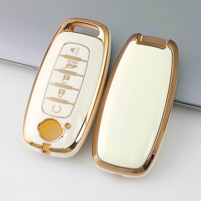 Applicable To Nissan Nissan Teana Arrow Gold Edge Car Key Cover All-inclusive Protective Case Buckle