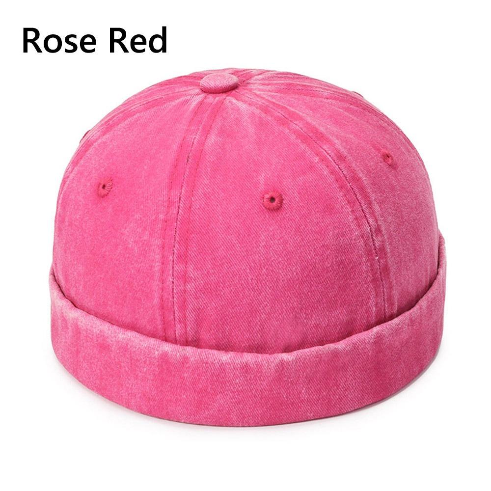 

Однотонная бескозырка докера из хлопка, винтажная хип-хоп шляпа, для мальчиков и девочек розы красного