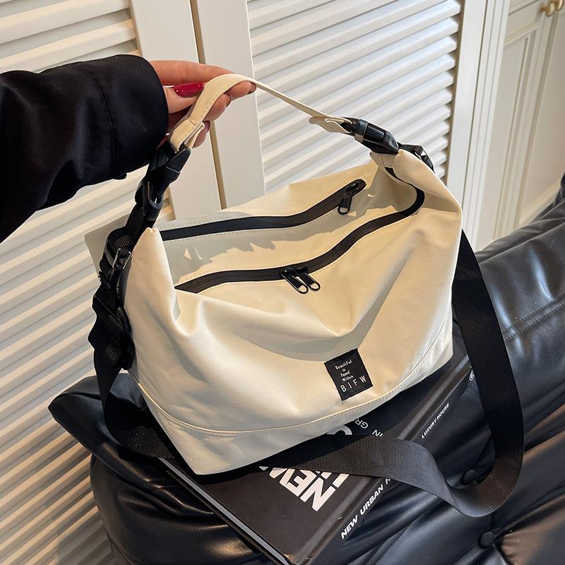 Geantă casual simplă din pânză tip gălușcă, nouă, geantă de mână ușoară, geantă de umăr, geantă crossbody pentru călătorii, sport, fitness