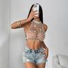 Pearls Body Chain Bra Multilayer Pearls Chest Chain Body Accessories Jewelry for Women Nightclub Raves Body Jewelry
