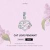 WOSTU 925 Sterling Silver Cute Heart Cat Pendant Charm Beaded for Women Fit Original DIY Bracelet Necklace Jewelry Gift