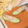 Fashion Flat Shoes for Women 2025 Spring and Autumn French Square Toe Silver Mary Jane Plus Size Women's Shoes Zapatos Mujer ladies