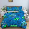 2/3Pcs Mysterious UFO Alien Bedding Set Luxury Bedclothes Cartoon Print Polyester Duvet Cover With Pillowcase For Bedroom Decor