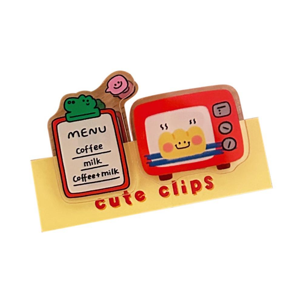 Charming Cartoon Decorative Acrylic Memo & Sealing Clip
