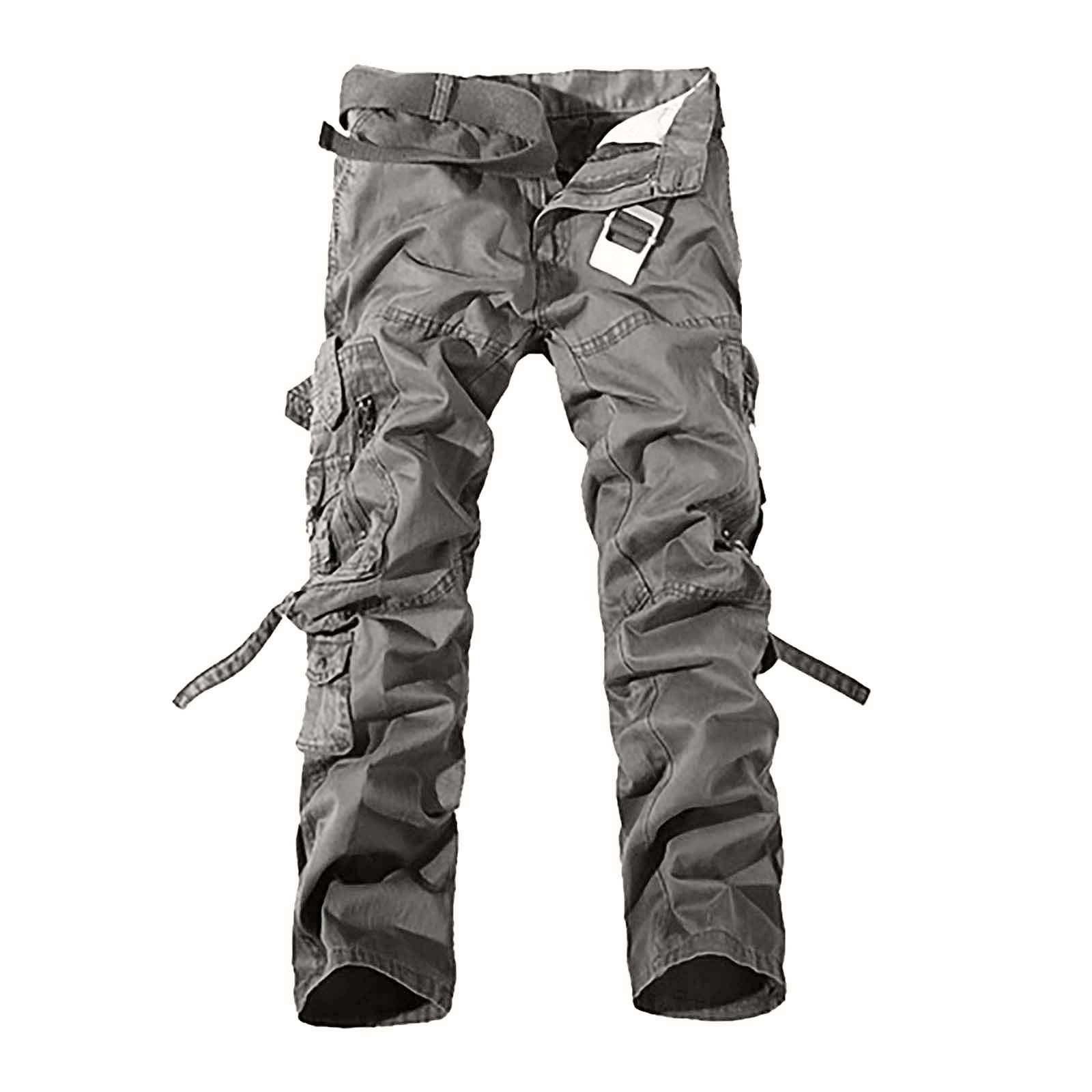 

Мужские повседневные рабочие брюки, хлопковые свободные брюки-карго в стиле милитари с несколькими карманами M