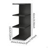 3 Tier Desk Bookshelf, Corner Book Organizer, Office Display Stand, for Bedroom