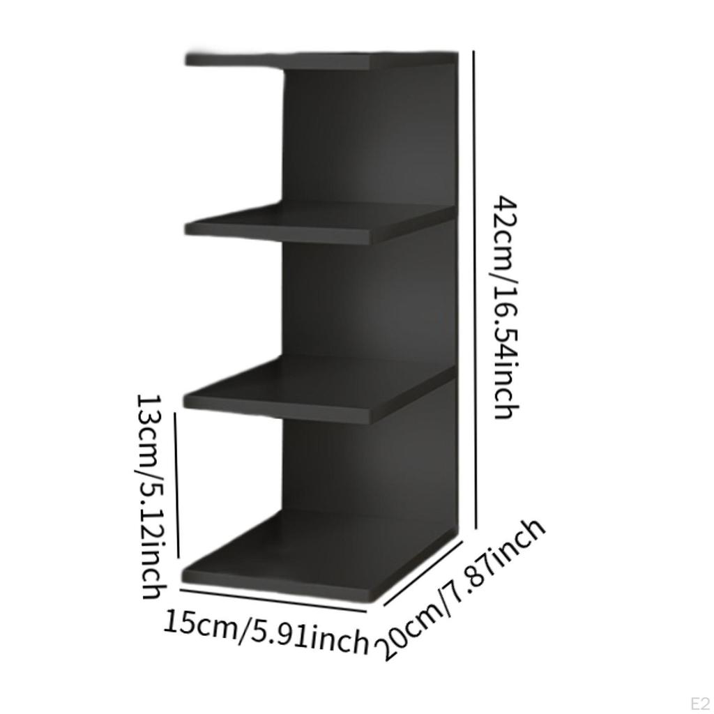 3 Tier Desk Bookshelf, Corner Book Organizer, Office Display Stand, for Bedroom