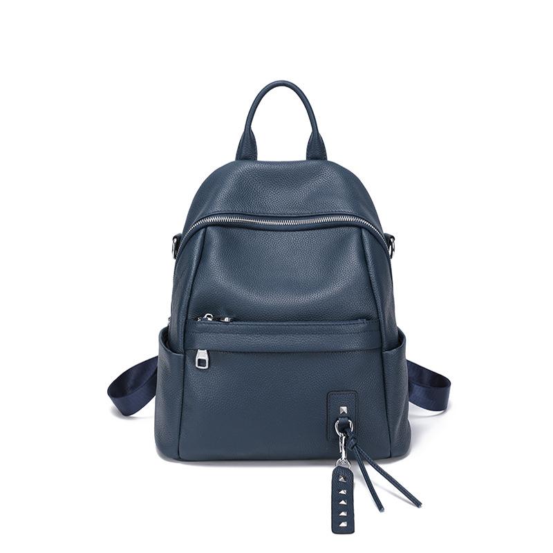 Genuine Leather Ladies' Backpack Top-tier Cowhide Backpack Trendy Crossbody Single-shoulder Bag for Women