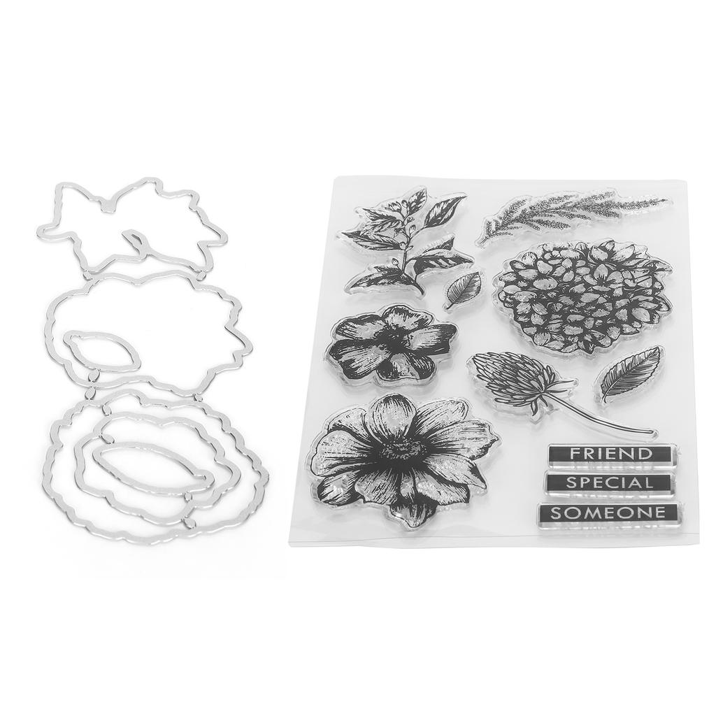  Flower Pattern Transparent Seal  Scrapbook Card Making Photo Album Decoration