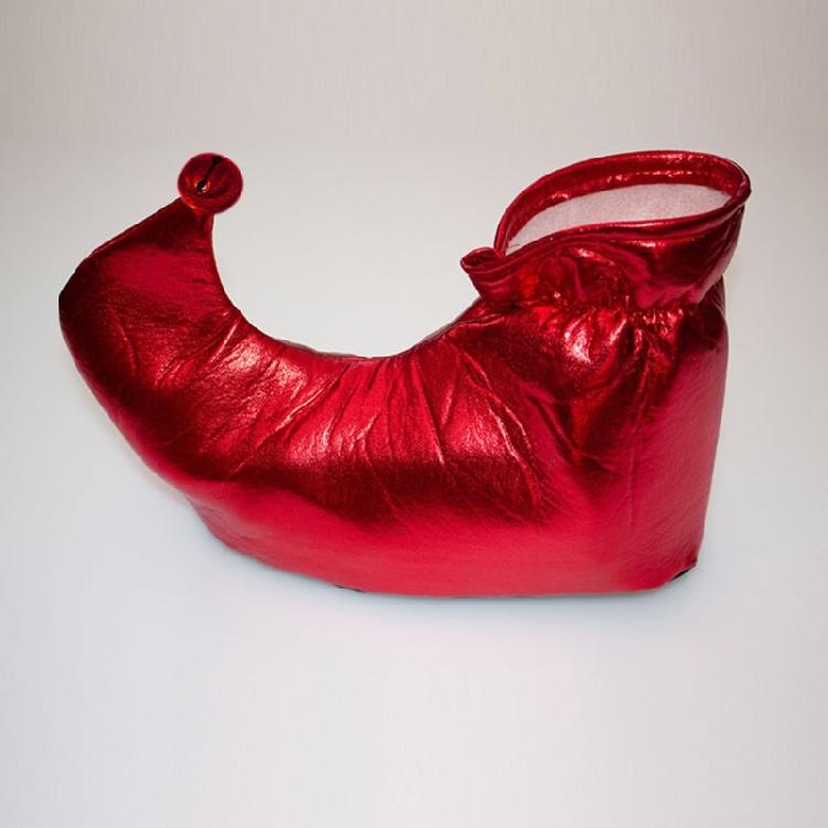 Erwachsenen Clown Schuhe Metallic Farbe Elfen Schuhüberzieher Bequem zu Tragen Weihnachtsfeier Kostümzubehör für Frauen Männer