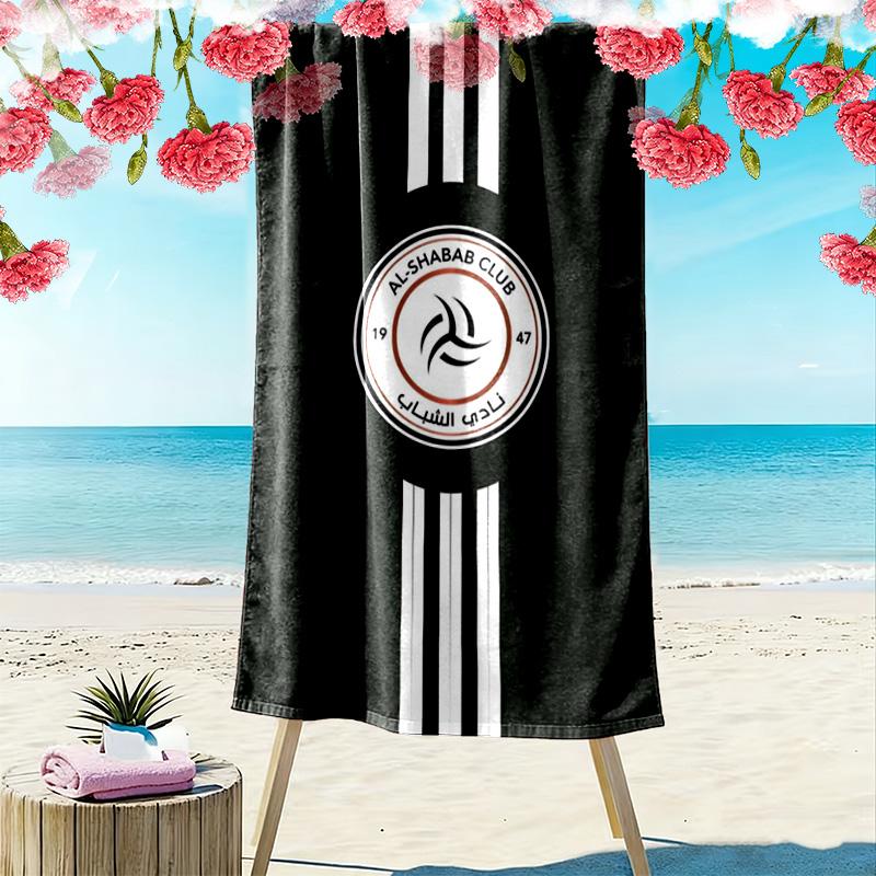 Al Shabab Club Print Beach Towel, Large Soft Quick Dry Towel for Beach Camping Swimming