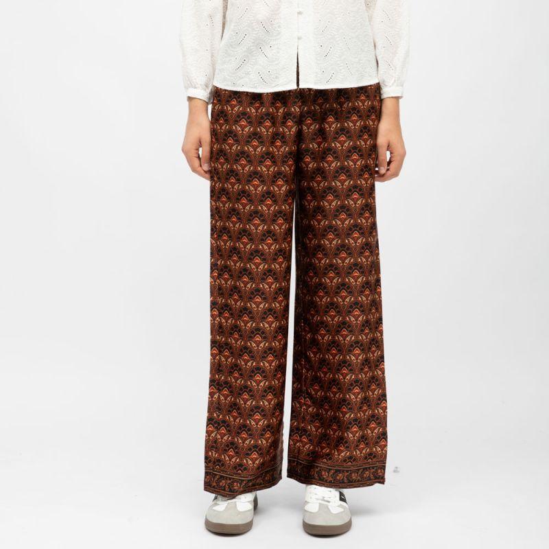 Pantalon noir droit imprimé penny Femme LA PETITE ETOILE