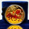 40MM Metal Gold Collection 2026 Year Chinese New Year Souvenir Coins Lucky Animal Horse Collectible Coins Silver Challenge Coin
