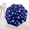 Compact And Stylish Umbrella Featuring a Soccer Ball Design with a Plastic Handle, Perfect for All Seasons And Versatile for H
