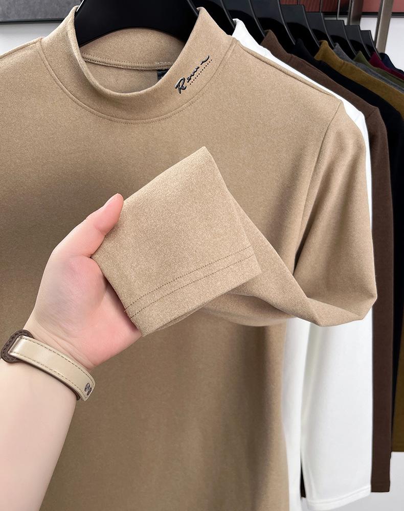 Men's Thermal Half-High Collar Thick Hoodie