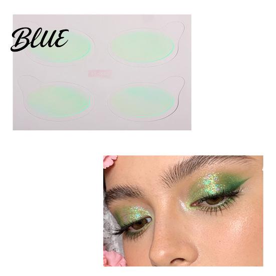Fade-resistant Eye Shadow Patch Self-Adhesive Fast Makeup Stickers Waterproof Party Patch Glitter Fake for Festival Prom Smudge-proof