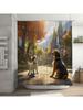 Cute Dogs In Autumn Shower Curtain | Cozy Bathroom Decor