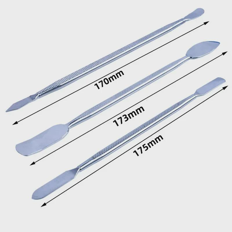 3-Piece Stainless Steel Double-Ended Crowbar Set for Mobile & Tablet Screen Opening