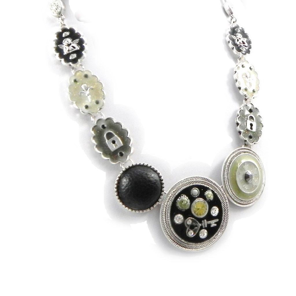 Les Trésors De Lily [H9879] - Collier Créateur 'Babouchka' gris noir