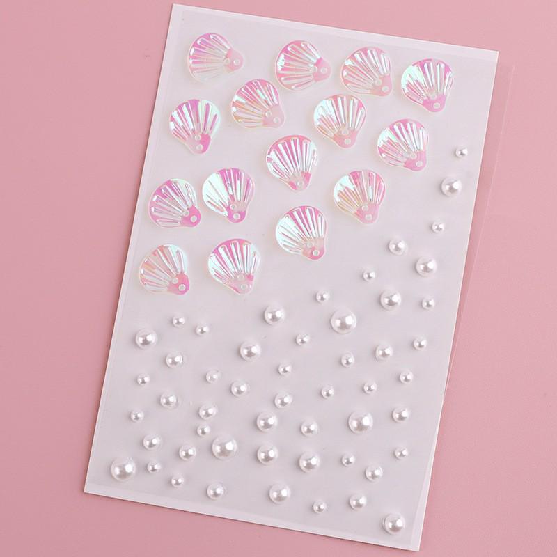 3D Butterfly & Star Face Sticker Set with Rhinestones & Pearls for Kids