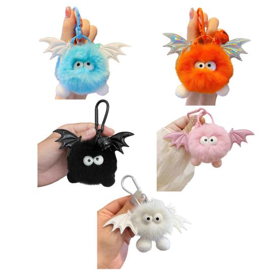 Keychain Pendant Cartoon Doll Charm with Wings Plush Key Chain Versatile Decoration Keys Backpack