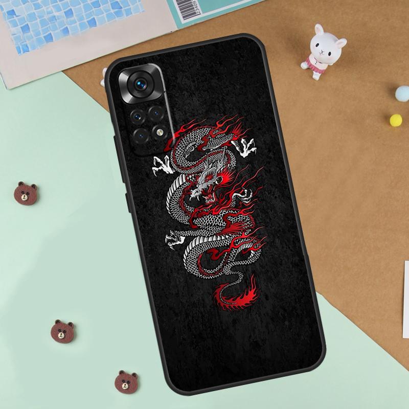 Chinese Dragon Case For Xiaomi Redmi 14C 10C 12C 13C Cover For Redmi Note 13 Pro 14 9 10 11 12 10S 11S 12S