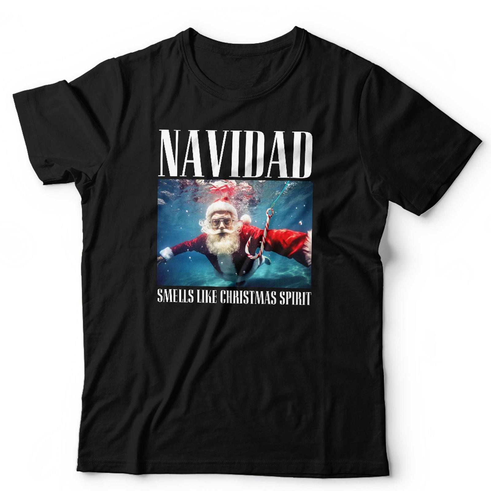 Navidad Smells Like Christmas Spirit T Shirt Mens Womens Tees Top Unisex and Rock Music Funny Xmas 3XL