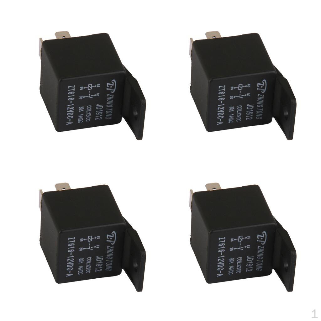 4 Pieces Car Automotive 12V 8 Relay For Alarm Horn Light