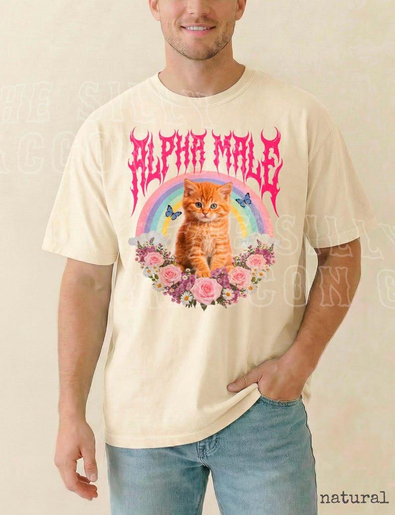 

Alpha Male Funny Kitten Shirt Ironic Cat Meme Tee Sarcastic Gift For Cat Lover 5XL різнокольоровий