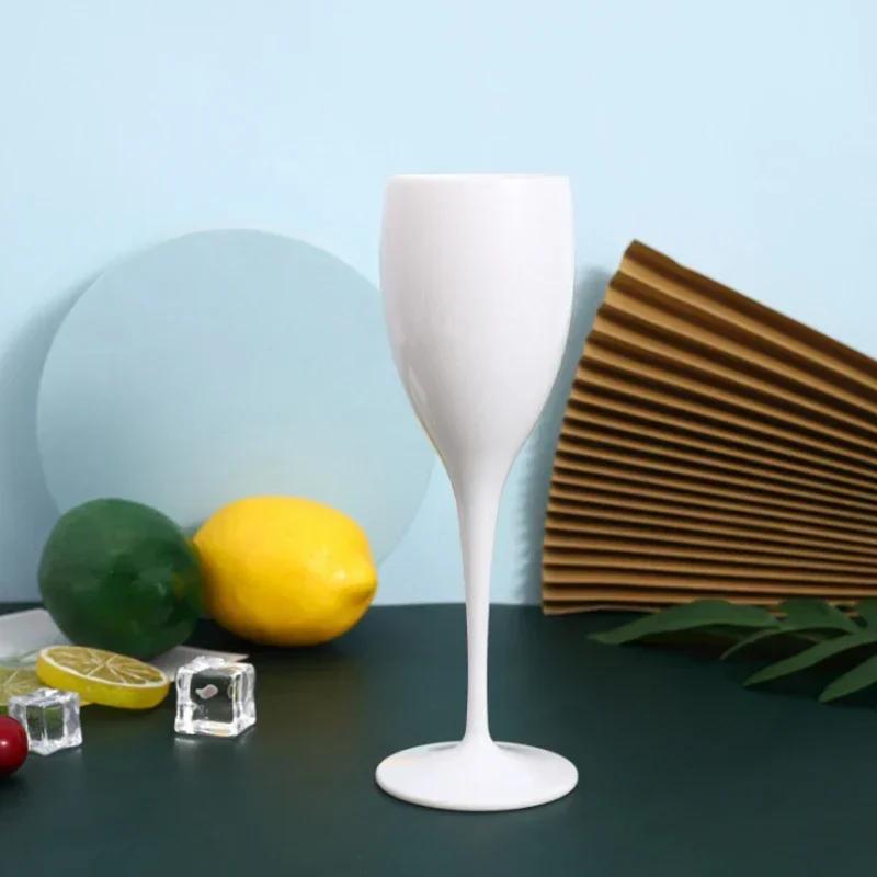 New Drinkware Oem Wine Glasses Champagne Flutes 175ML Acrylic Glass Plastic Dishwasher-safe Transparent Beer Cocktail Whisky Cup