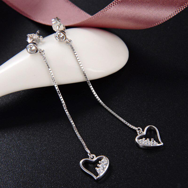 Cercei cu zirconiu din argint 925 Tancise Cercei cu picătură pentru femei Cadouri de nuntă