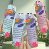 1PC Rainbow Sun Floral 750ml Color Plastic Sports Water Bottle Leakproof Flip Straw Lid Suitable for Sports Office Home Use