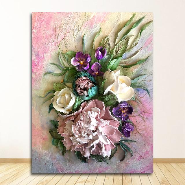 And Prints Wall Pictures for Living Room Decoration Art Scandinavian Home Decor Abstract Canvas Painting Wall Art Flower Posters No Frame