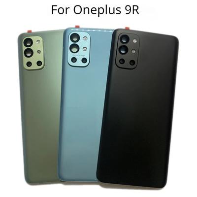 Back Cover For Oneplus 9R 1+ 9r Battery Cover Glass Housing Rear Door Repair Reparts With Camera Lens