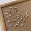 20 stuks Legering Lint Strik Nagel Charms Platte Achterkant Strikje Nagellak Decoraties Luxe Metaal Strikje Manicure