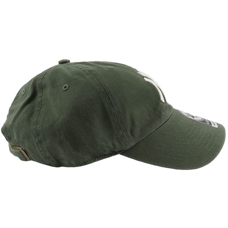 '47 Brand 47 Cap Yankees Men's Women's Cleanup NY Logo CLEAN UP CAP MENS LADIES Hat Low Cap MLB NEW YORK YANKEES Moss Free Size