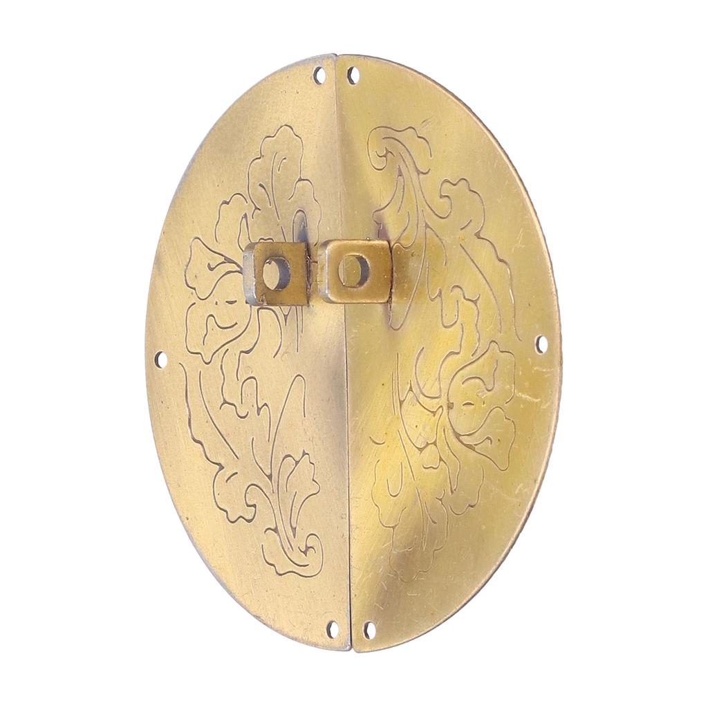 Retro Round Plate Pull Handle Cabinet Wardrobe Double Door Ring Pull for Home Door