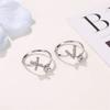 Glänzender Ring mit 26 Buchstaben, verstellbar, mit Initiale zum Öffnen, Charm-Schmuck, Geschenk