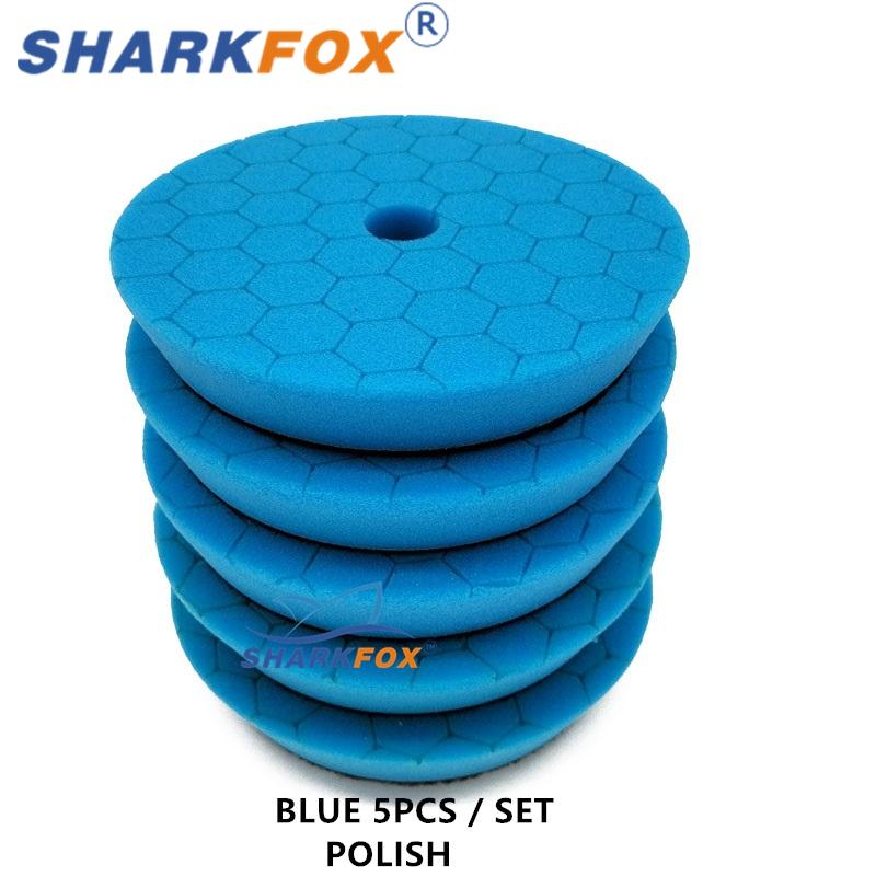 Sharkfox 5Pcs/Lot 3inches/80mmCar Polishing Pad Kit Set Self-Adhesive Buffing Waxing Sponge Wool Wheel Polishing Pad For Drill