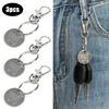 Practical Metal Portable Supermarket Universal Tokens Shopping Trolley Remover Keyring Token Chip with Carabiner Hook