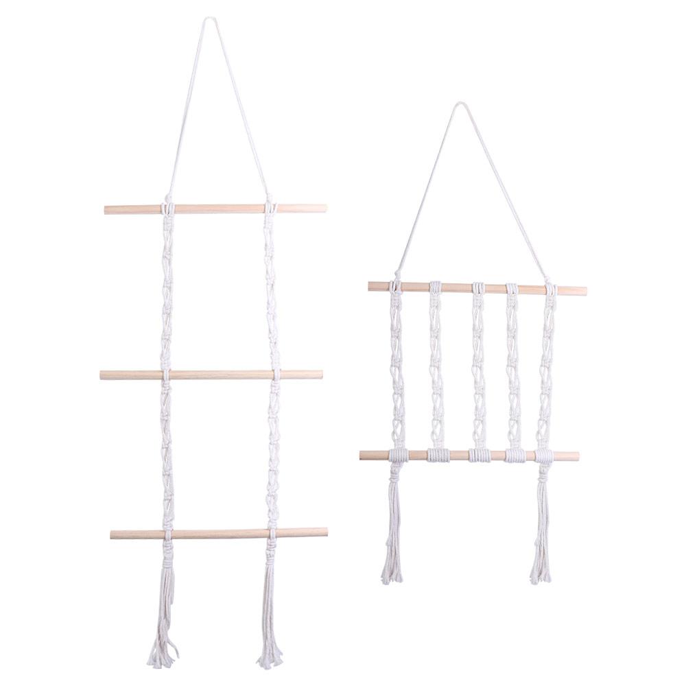 Handmade Decorative Shelf Cotton Rope Wall Hanging Pendant Wall Art Storage Rack Homestay