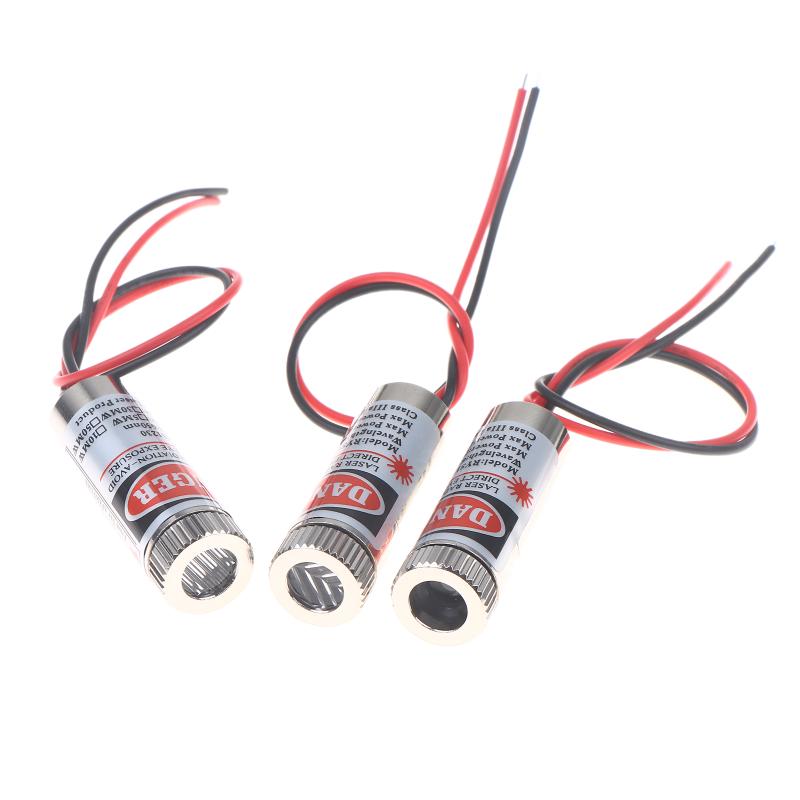 1/2/3 PCS 650nm 5mW 5V Laser Diode Module - Red Point/Line/Cross Copper Head Laser Pointer for Alignment