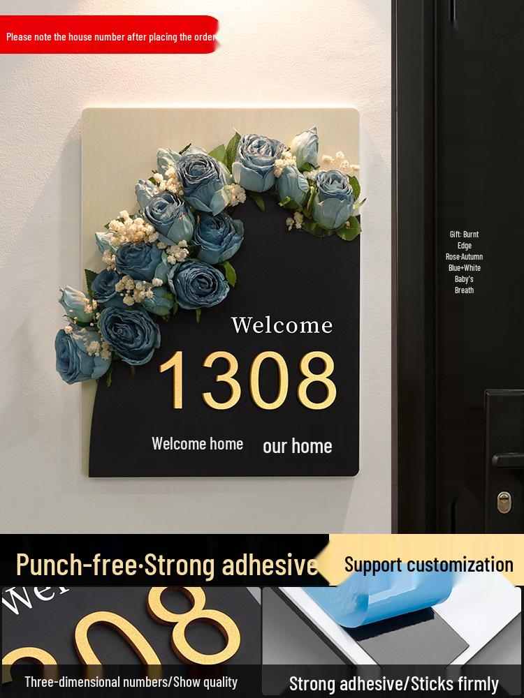 DIY House Number Plate - Stylish Entrance Decor for Homes and Hotels