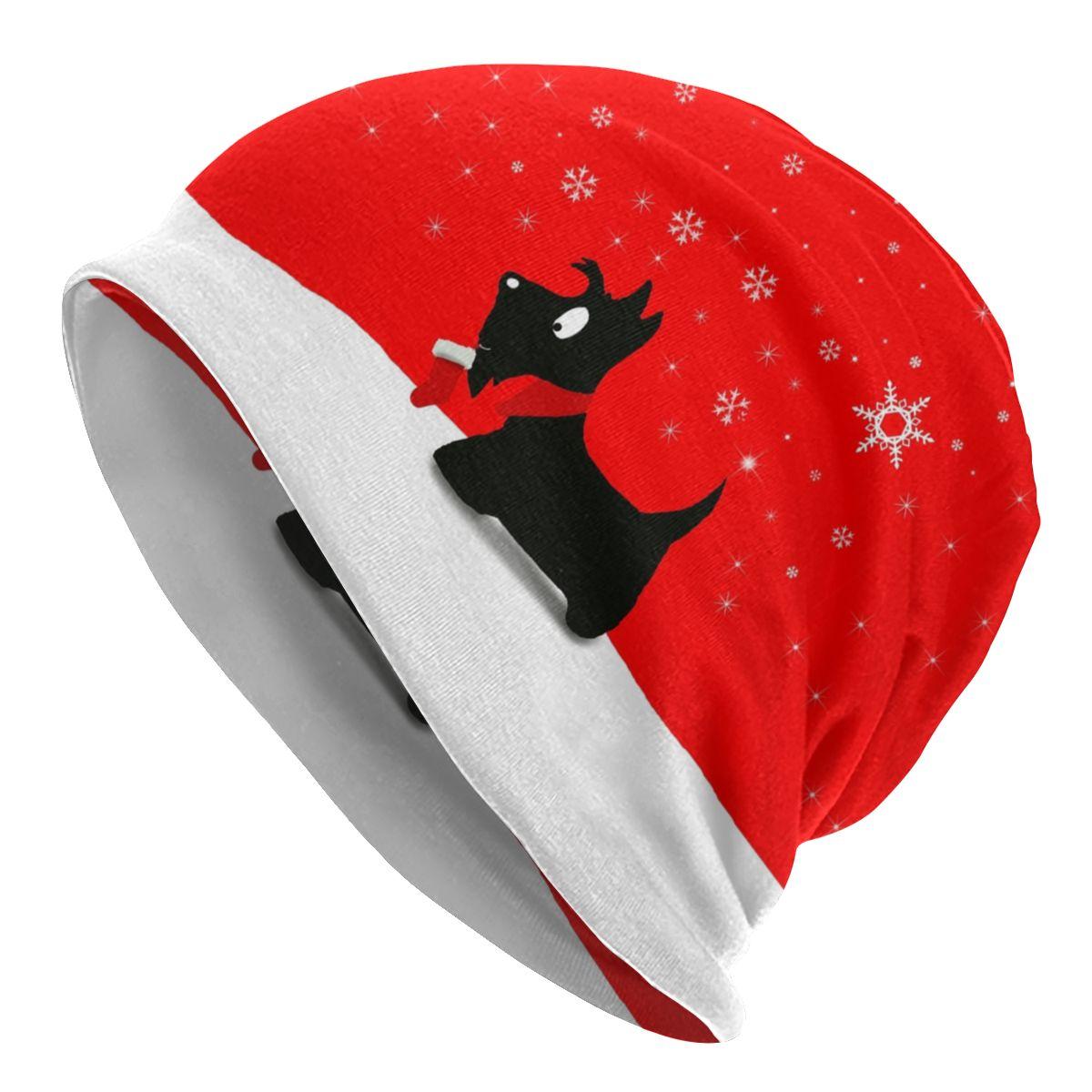 

Шапка-бини Scotties, вязаные шапки для женщин, унисекс, модные теплые зимние шапки для собак шотландского терьера Skullies, шапки для катания на лыжах Skullies Beanie Hat