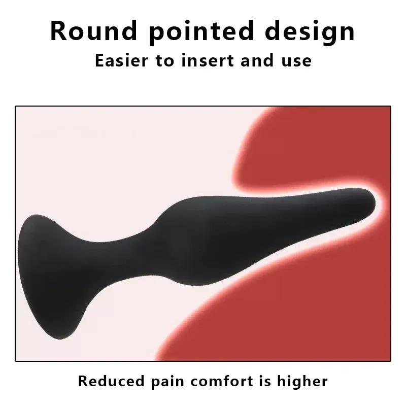 S/M/L/XL Silicone Anal Plug Butt Plug Anus Stimulation Prostate Massage Sex Toys for Women Men Gay Anal Dilator Sex Products