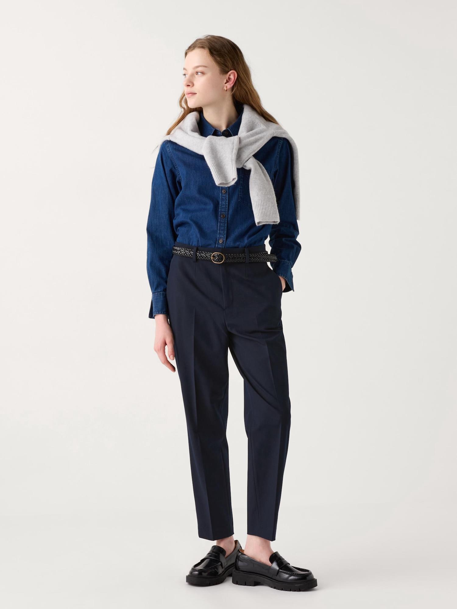 

Uniqlo Штани Japan Smart Ankle Pants 2 Way Stretch Tapered Standard Length 64 66cm Можна налаштувати 69 NAVY/M