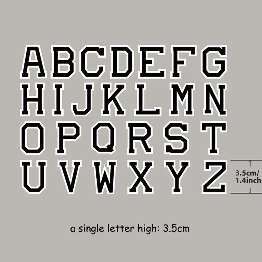 Blomsteralfabet Termiske klistremerker Hot Tear Ord Svart Gull Striper Varmepress Applikert gjør-det-selv-tilbehør-klistremerke Påstrykningsoverføringer